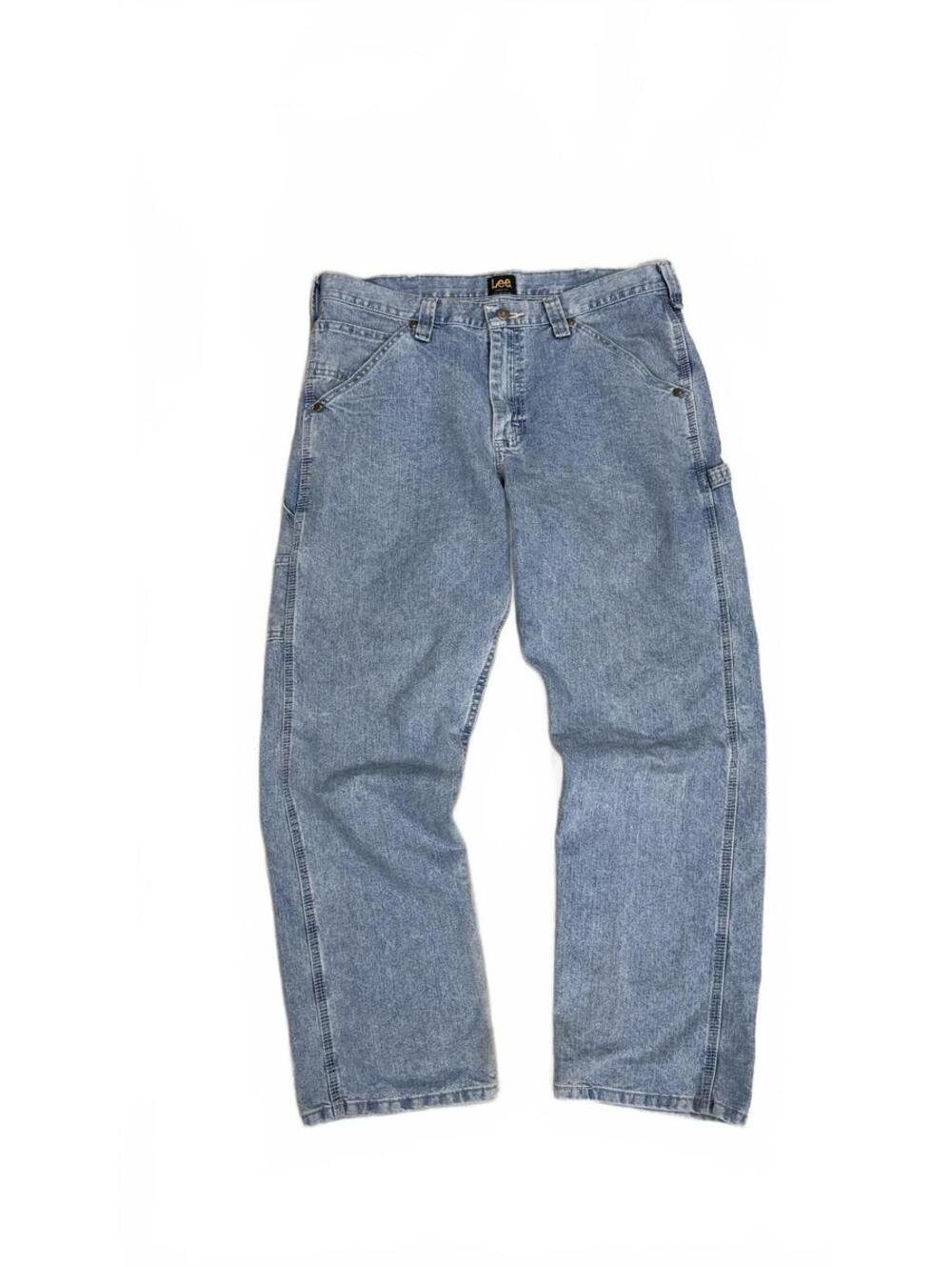 Lee Loose Fit Carpenter Jeans Men’s 34x30 Light Wash Denim Cargo Pants